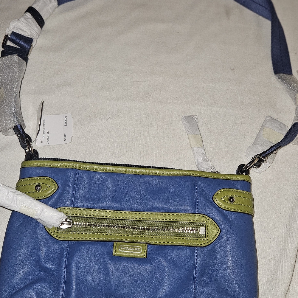 Coach Blue and Green Crossbody Bag